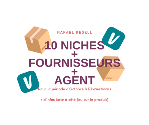 KIT POUR L'HIVER - 10 NICHES + FOURNISSEURS + AGENT